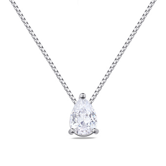 Фото Кольє срібне "Крапля" з фіанітом (арт. 7507/1522)