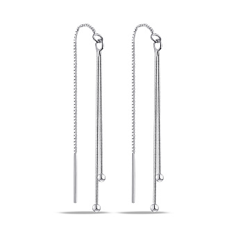 Серебряные серьги-протяжки без камней (арт. 7502/9681)
