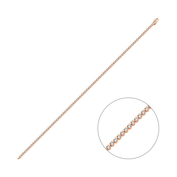 Золотой теннисный браслет (арт. 340038) – изображение 1