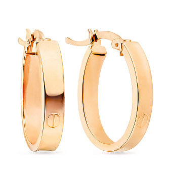 Фото Золотые серьги-конго без камней (арт. 105914/15)