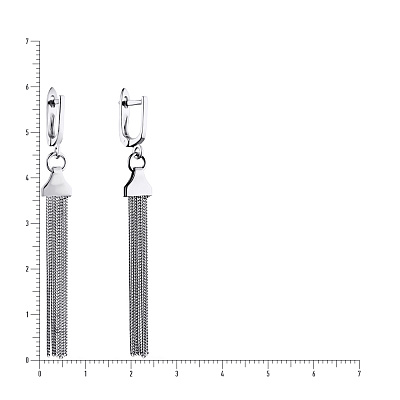 Срібні сережки з підвісками (арт. 7502/5585р)