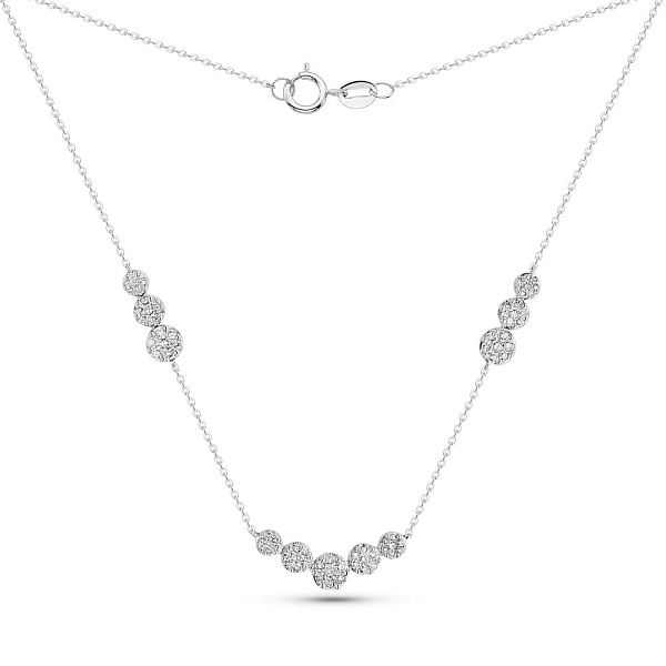 Золотое колье с бриллиантами (арт. Ц341648060б) – изображение 2