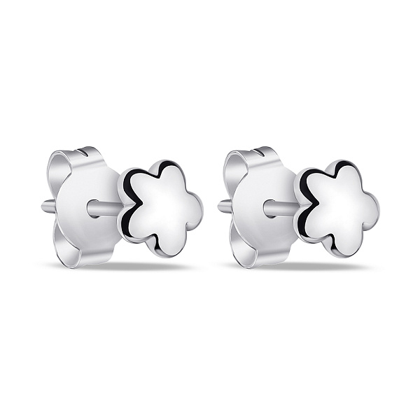 Серьги-пусеты из серебра без камней (арт. 7518/6882) – изображение 1