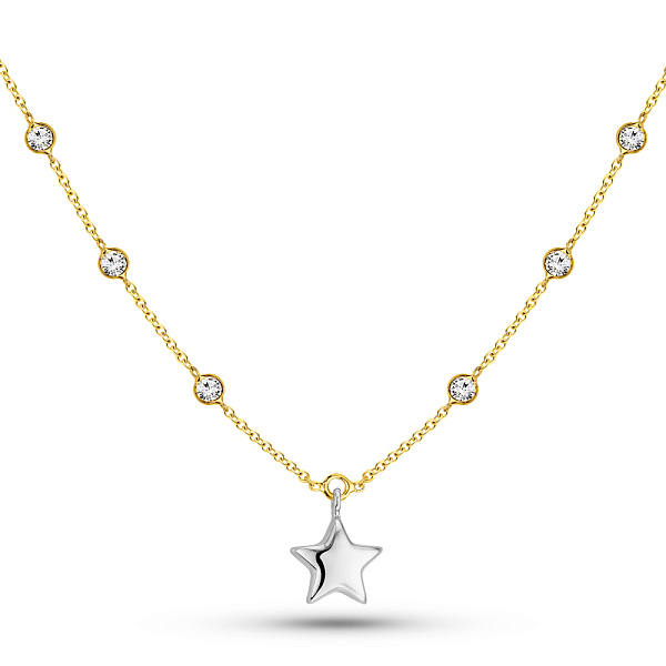 Золотое колье с подвеской (арт. 352654жб) – изображение 1