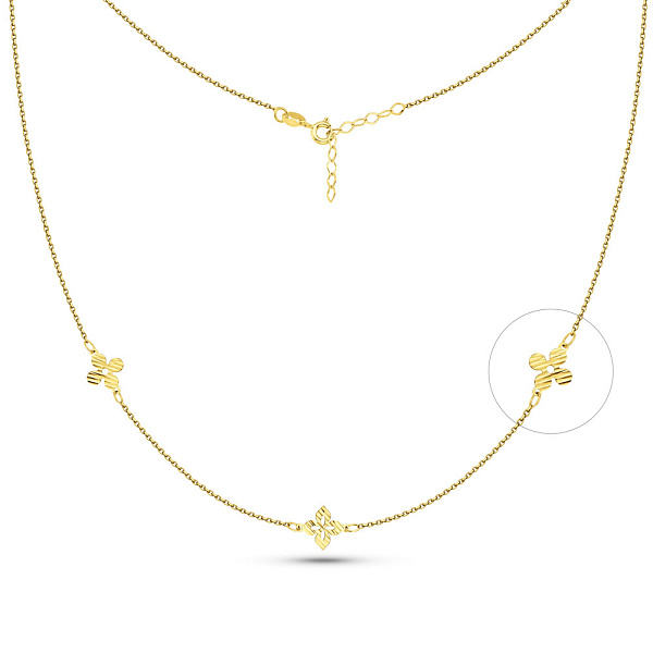 Золотое колье Клевер (арт. 352608ж) – изображение 1