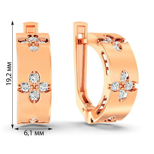 Золоті сережки з фіанітами (арт. 111325) – зображення 5