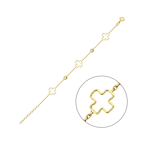 Золотий браслет з фіанітами (арт. 326702ж) – зображення 1