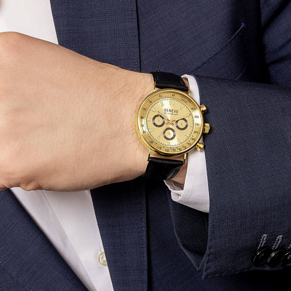 Золотий годинник кварцовий (арт. 260240жжч) – зображення 3