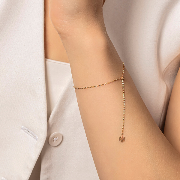 Браслет Fly из красного золота Герб Украины (арт. 340104) – изображение 2