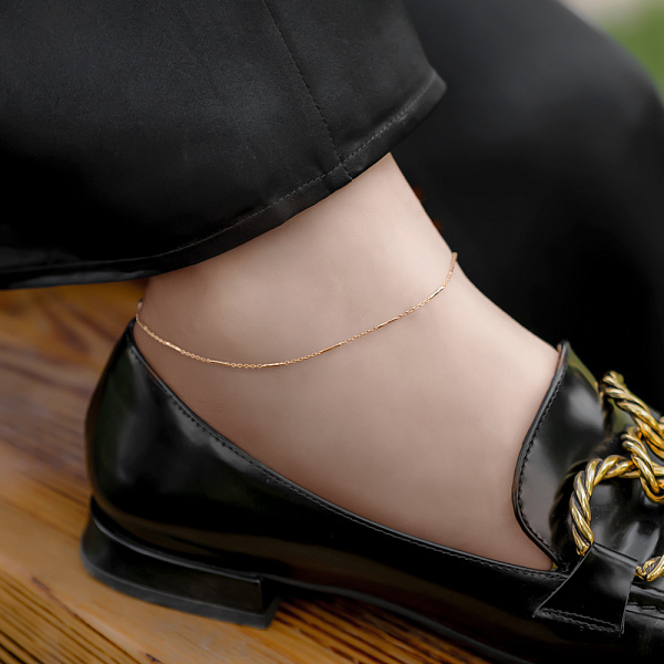 Золотой браслет на ногу (арт. ц3114601н) – изображение 2