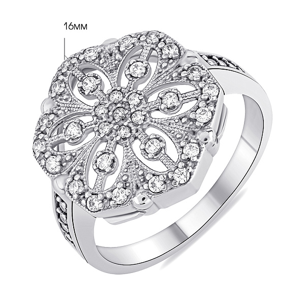 Серебряное кольцо с фианитами (арт. 7501/0619) – изображение 2