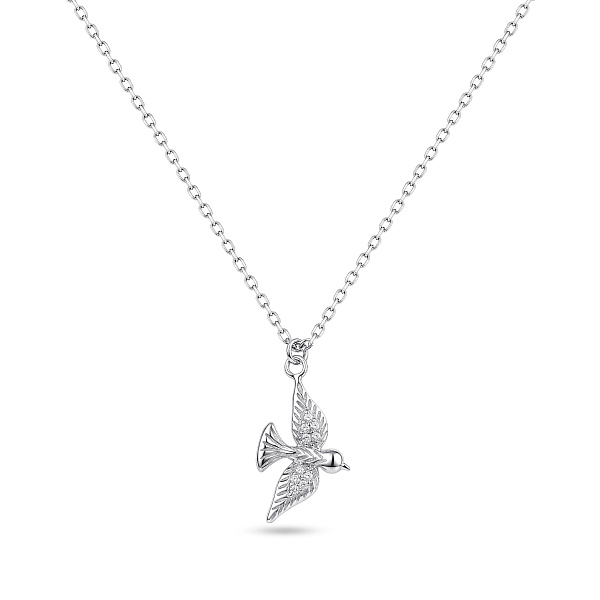 Серебряное колье Птица с фианитами (арт. 7507/2692) – изображение 1