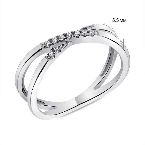 Кольцо из серебра с фианитами (арт. 7501/6572) – изображение 2