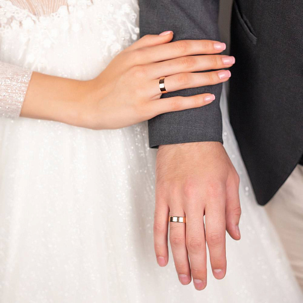 Обручка Комфорт Американка з червоного золота (арт. 239194) – зображення 6