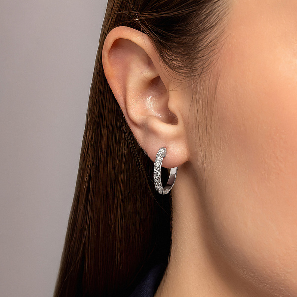 Золоті сережки з діамантами (арт. 2192088202) – зображення 2