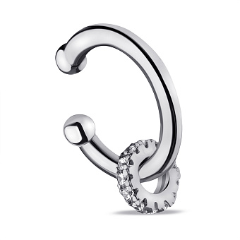 Одиночная серьга-каффа из серебра (арт. 7502/552-ря)