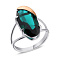 Серебряное кольцо с изумрудом (арт. 7201/313Измкп) – изображение 1