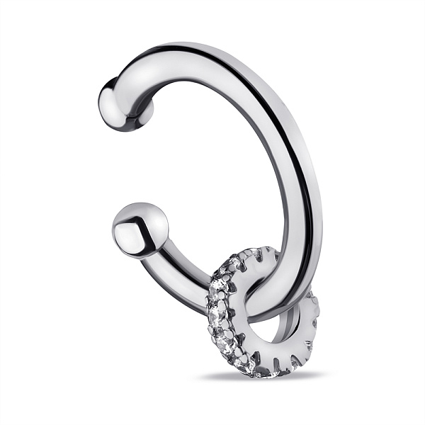 Одиночная серьга-каффа из серебра (арт. 7502/552-ря) – изображение 1