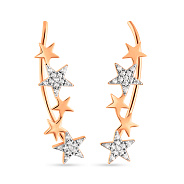 Золотые серьги-клаймберы (арт. 1101012)