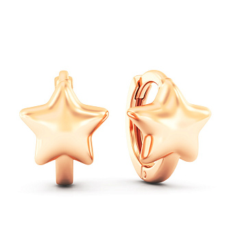 Детские золотые серьги Звездочки (арт. 1101003)