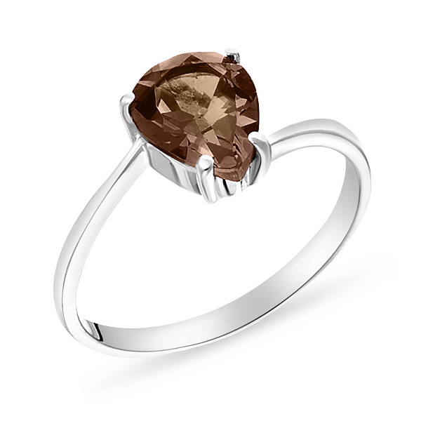 Кольцо из белого золота с кварцем (арт. 140467Пбкр) – изображение 1