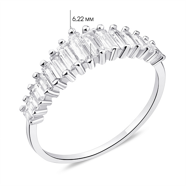 Кольцо серебряное с фианитами (арт. 7501/5966) – изображение 2