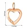Підвіска з червоного золота «Серце» з фіанітами (арт. 424249) – зображення 2