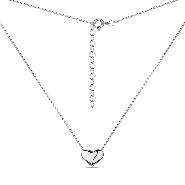 Серебряное колье Сердце без камней (арт. 7507/549) – изображение 2