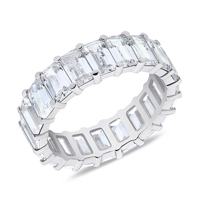 Кольцо Trendy Style серебряное с белыми фианитами  (арт. 7501/5825)