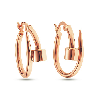 Сережки «Цвяхи» з червоного золота (арт. 104996/20)