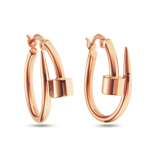 Сережки «Цвяхи» з червоного золота (арт. 104996/20) – зображення 1