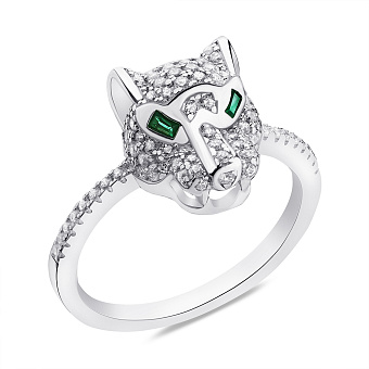 Фото Срібна каблучка з альпінітами та фіанітами (арт. 7501/6011аз)