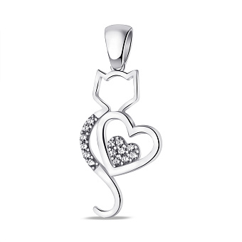 Серебряный подвес Котик (арт. 7503/4206)