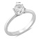 Серебряное кольцо с одним фианитом (арт. 7501/8165) – изображение 2