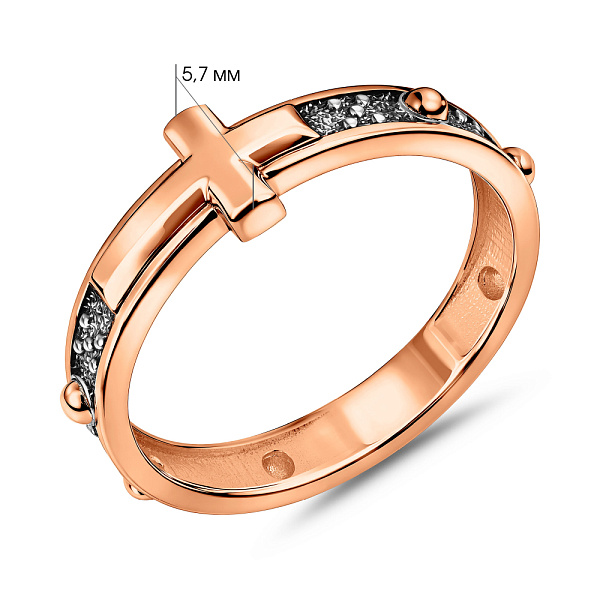 Золота каблучка Вервичка (арт. 1401153ч) – зображення 3