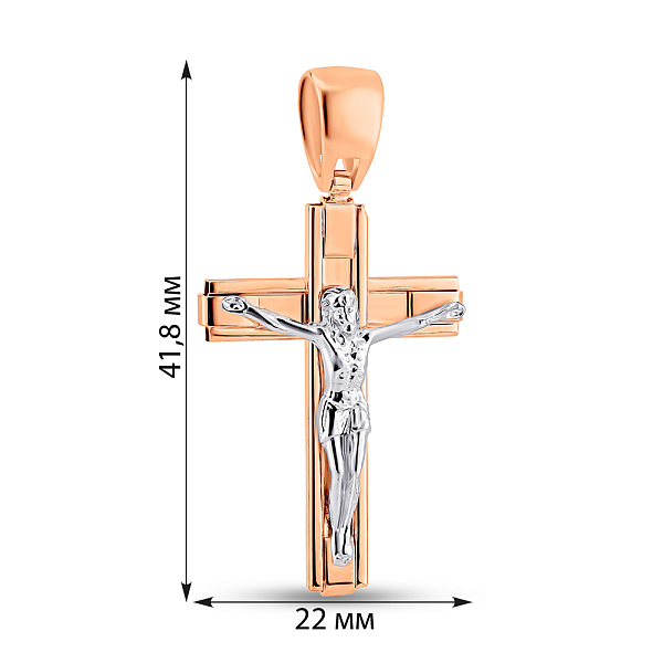 Хрестик з золота з розп'яттям (арт. 500702) – зображення 3