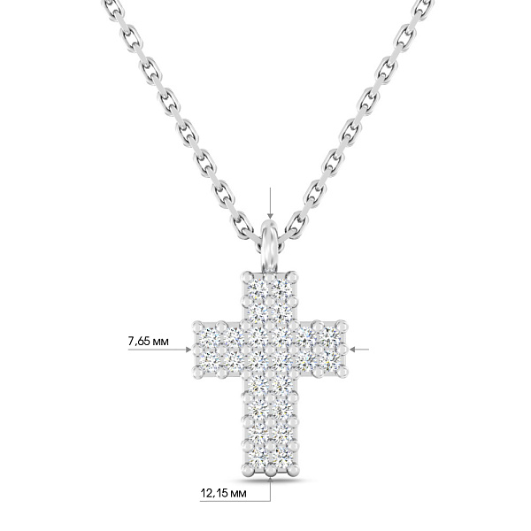 Золотое колье с бриллиантами (арт. Ц011794010б) – изображение 3