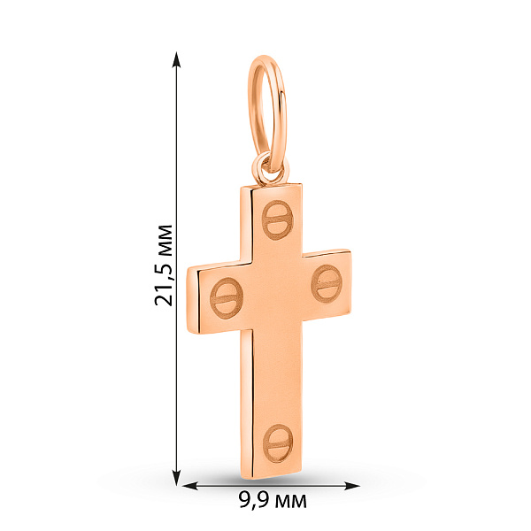 Золотий підвіс Хрестик (арт. 424743) – зображення 5