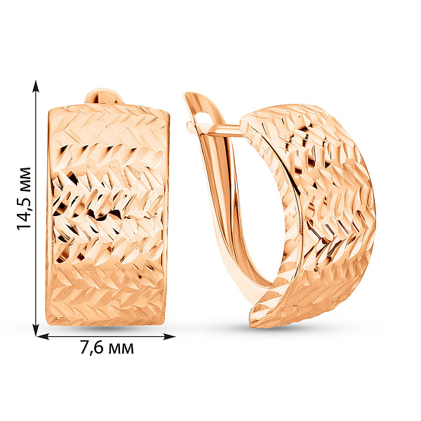 Золоті сережки (арт. 120409) – зображення 5