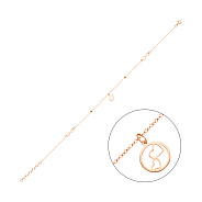 Браслет на ногу из красного золота (арт. 326953н)