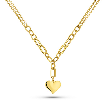 Колье из желтого золота Сердце (арт. 352837ж)