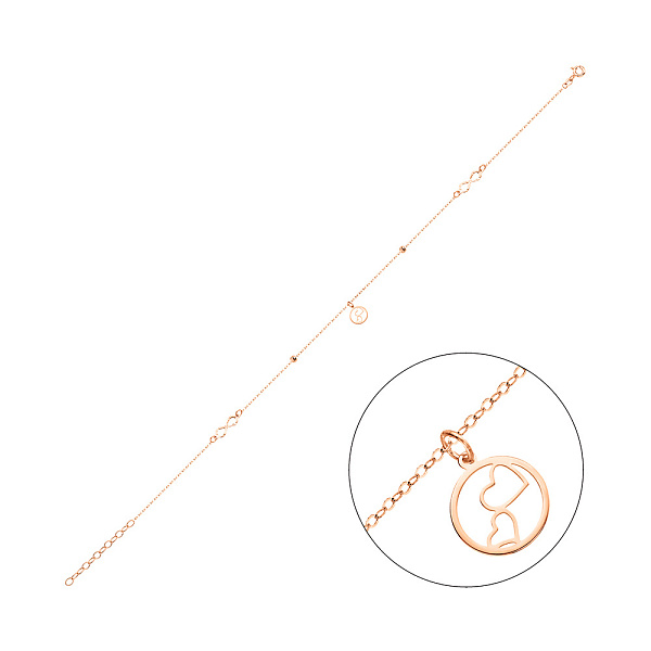 Браслет на ногу из красного золота (арт. 326953н) – изображение 1