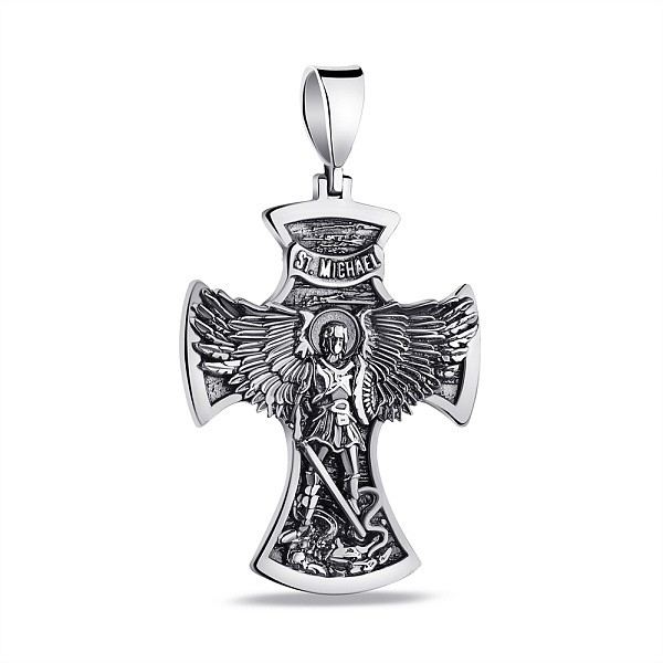 Серебряный подвес Архангел Михаил (арт. 7903/258пю) – изображение 1