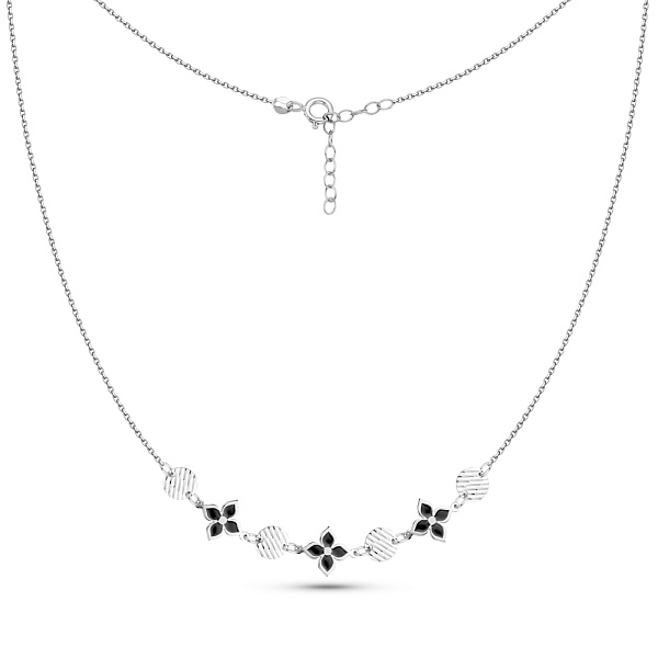 Золоте кольє з емаллю (арт. 352646беч) – зображення 2