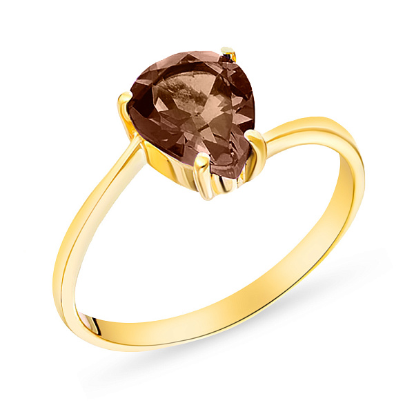 Кольцо из желтого золота с кварцем (арт. 140467Пжкр) – изображение 1
