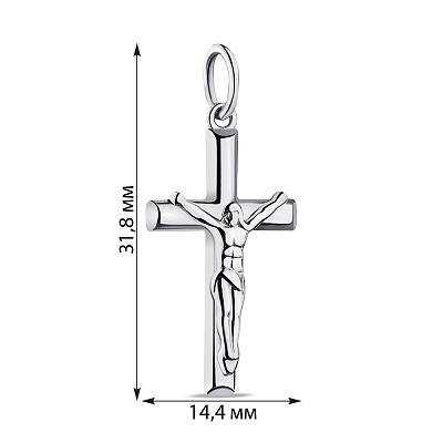 Серебряный крестик с распятием (арт. 7504/4076)