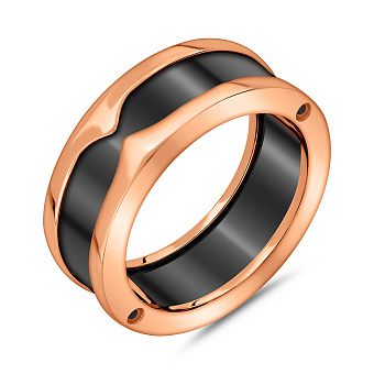 Кольцо из золота и черной керамики (арт. 1401118кч)