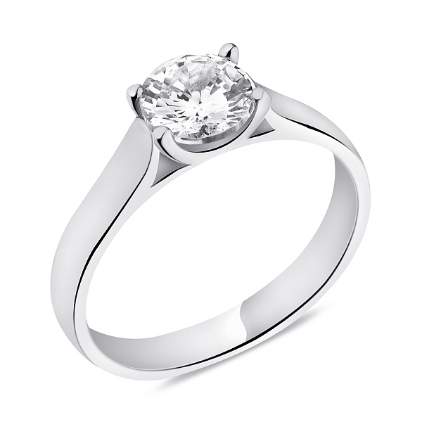 Серебряное кольцо с фианитом (арт. 7501/6712) – изображение 1