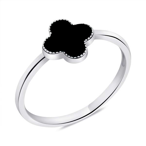 Серебряное кольцо Клевер (арт. 7501/3731/8еч) – изображение 1