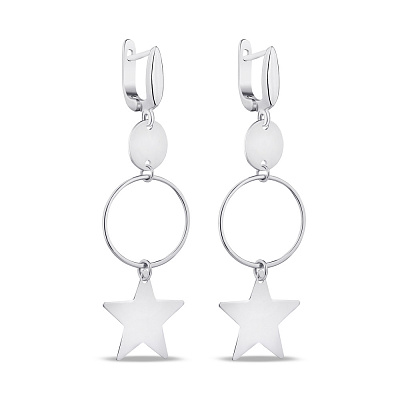 Серебряные серьги Trendy Style со звездочками (арт. 7502/4242)